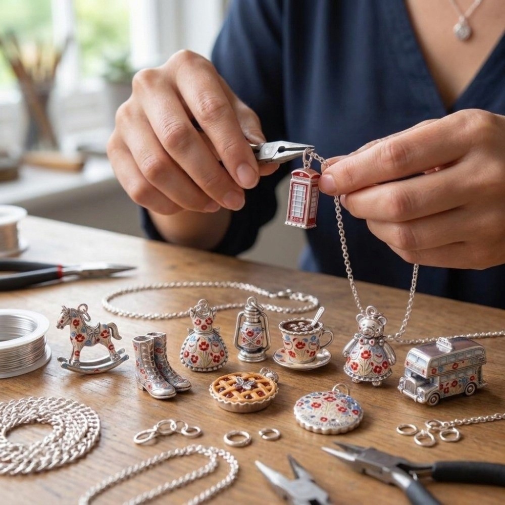 Jewelry Making London - Pingentes de aço inoxidável com desenhos