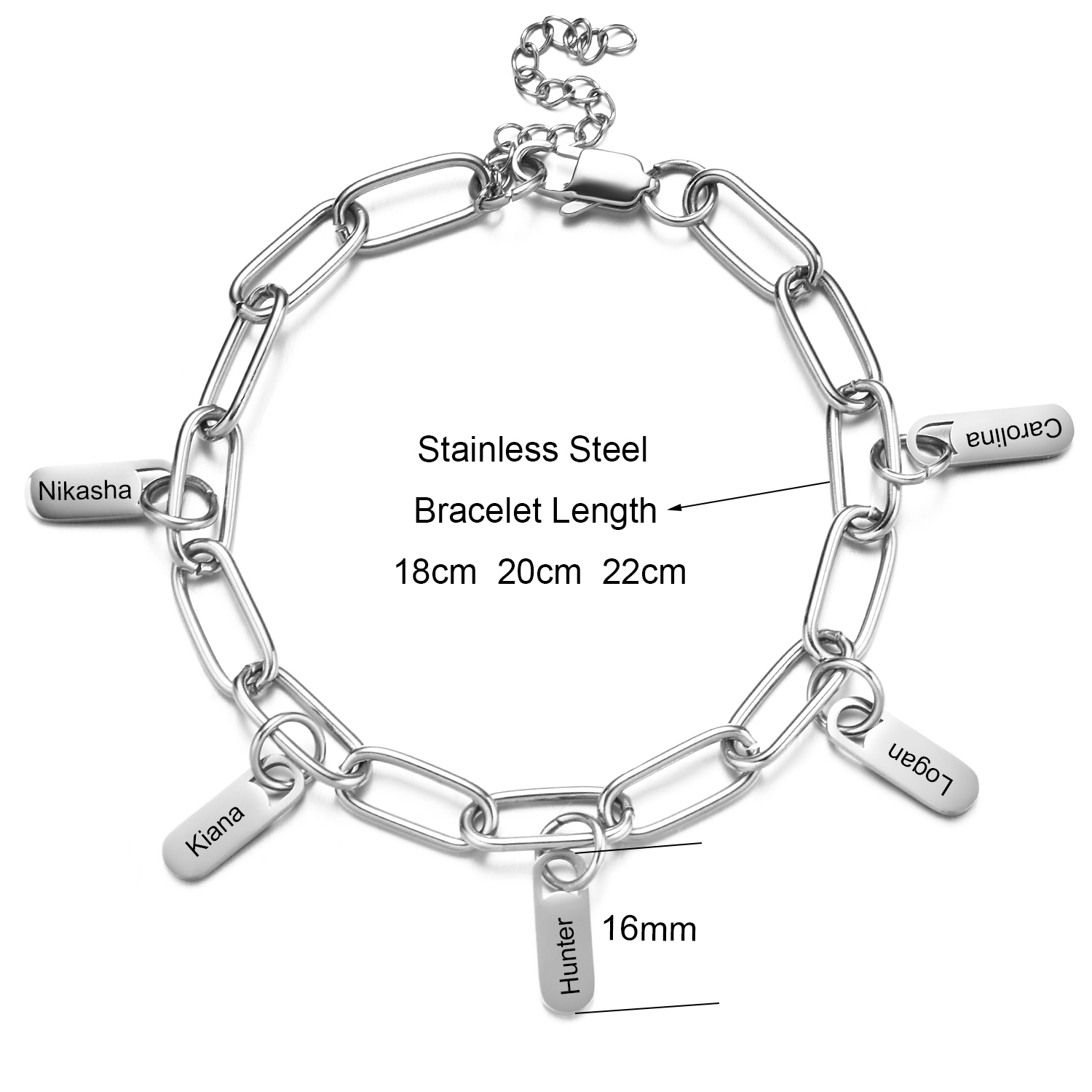 Joias de aço inoxidável Rory C - Lobster Clasp Silver avaliação e preço